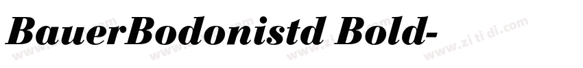 BauerBodonistd Bold字体转换